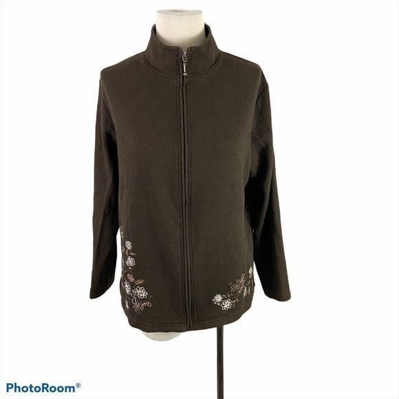 🌿4/$35🌿 CARROLL REED Brown Zip Up Sweater - Picture 6 of 6